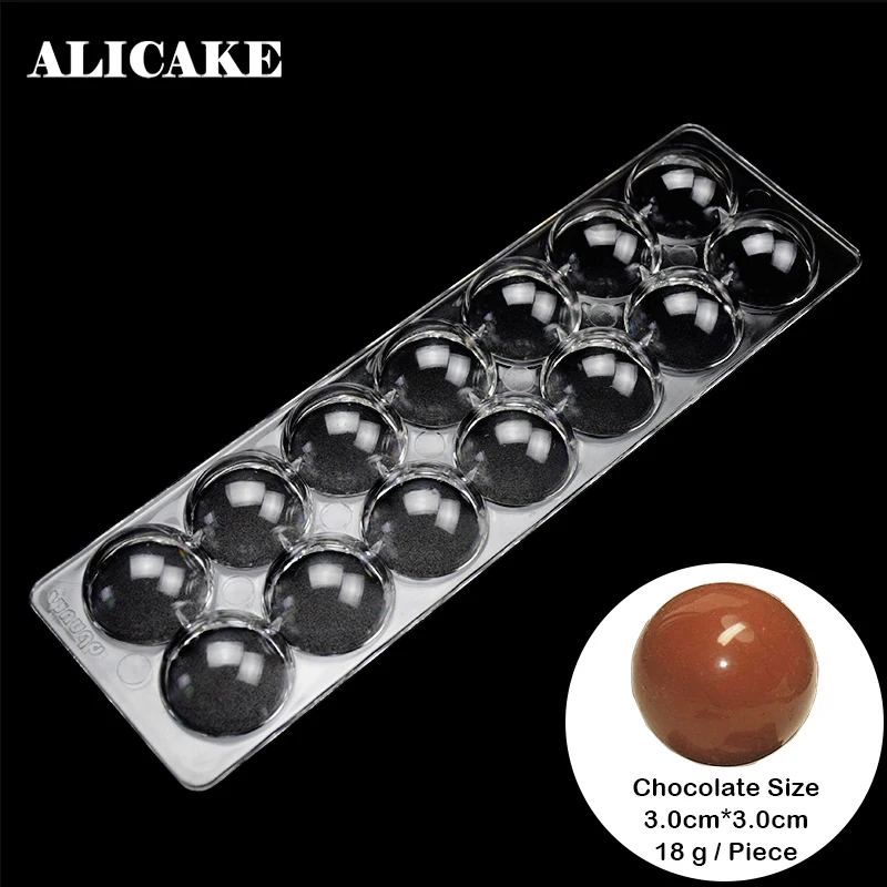 3D формы для шоколадных батончиков, 14 отверстий, половинчатые гладкие конфеты для пекарни, поликарбонат, для выпечки кондитерских изделий, пищевой пластик, 9," x 2,8" x 0,6" - Цвет: 1068B
