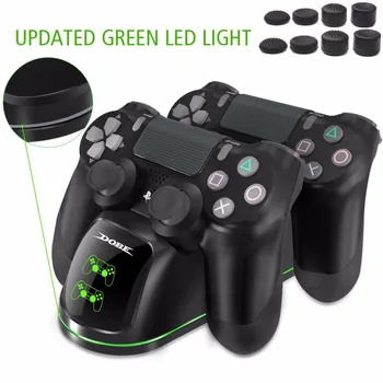 

Updated PS4 Controller Charger, Charging Docking Station LED Light Indicators Bottom Light PS4/PS4 Slim/PS4 Pro Gamepad