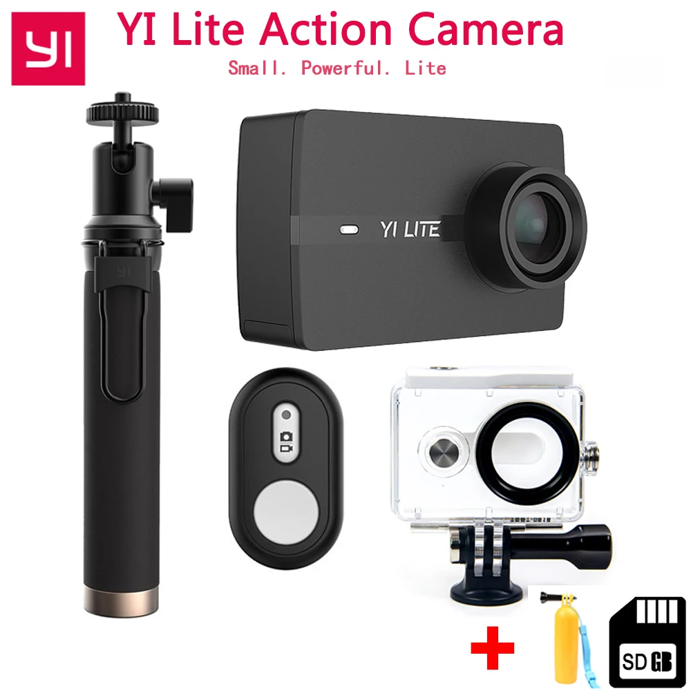 Xiaomi YI Lite действие Камера Настоящее 4 K Спорт Камера со встроенным WI-FI 2 дюйма ЖК-дисплей Экран 150 градусов Широкий формат линзы Международный
