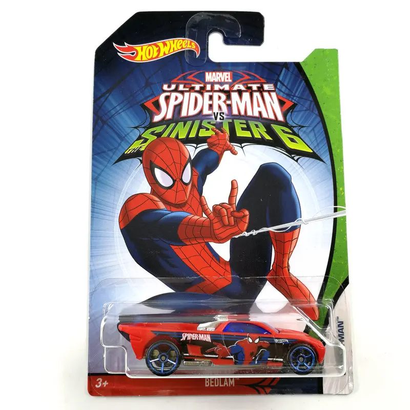 Горячие колеса автомобиля с героями комиксов Марвел, Ultimate «Человек-паук»; Sinister6, коллекционное изделие, литье металла автомобили детские игрушки автомобиля для подарка 10 шт./компл - Цвет: CMJ79-DJJ73
