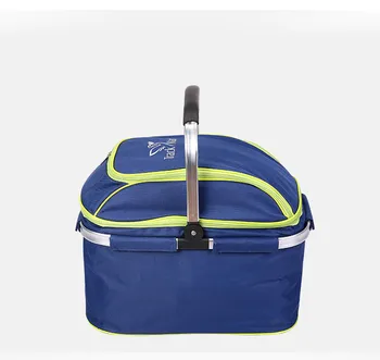 

Outdoor picnic basket picnic bag ice pack insulation bag cooler box food basket, Handheld basket