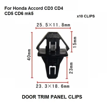 

Car Styling 10x 94-97 For Honda Accord CD3 CD4 CD5 CD6 mk5 Radiator grille front grill lock clip New Popular