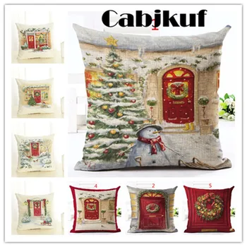 

2018 Pillow Case 45x45 Pillow Cover Christmas decoration Cushion Cover for Sofa Home Decoration Gift Pillowcase