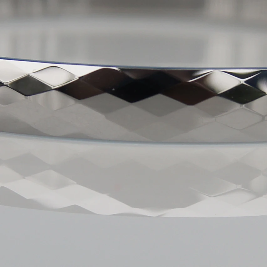 6 мм ширина классический фасетный hi tech браслет из вольфрама Серебряный тон