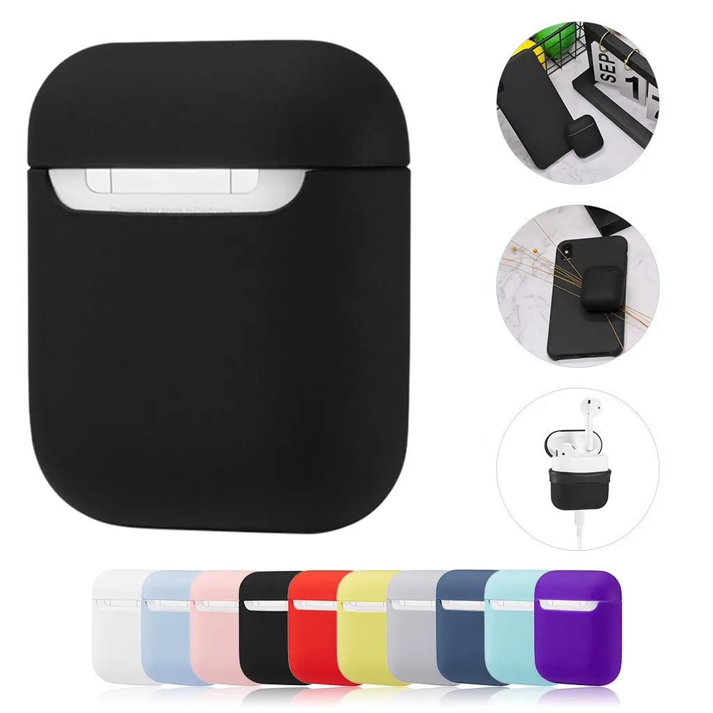 

Silicone Protector Carrying Case Cover Skin Sleeve Pouch Box Glow in the Dark for Apple Airpods 1 2 Wireless Accessories