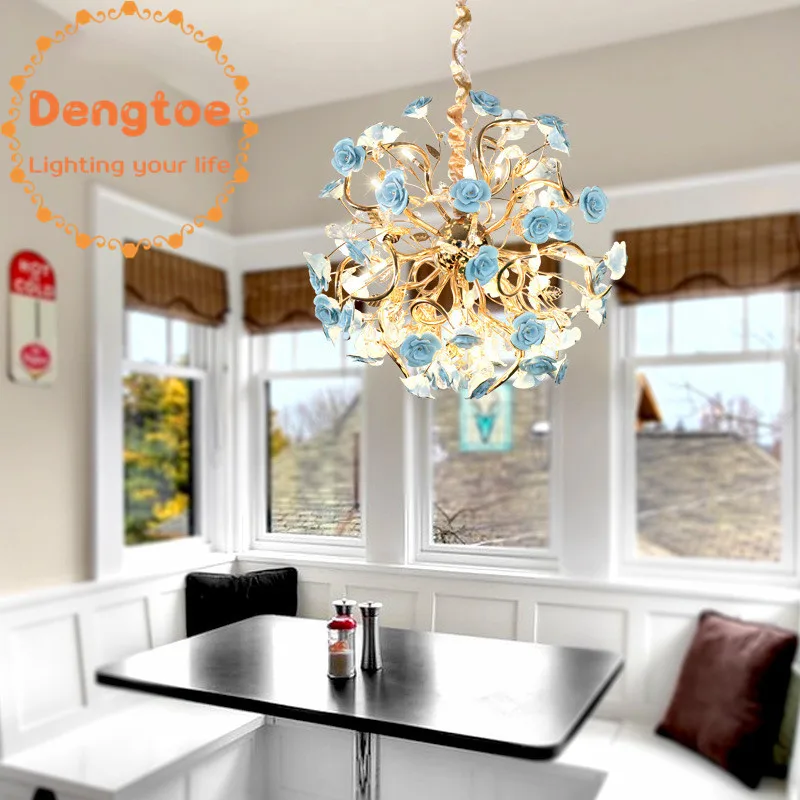 Dengtoe Flower Chandeliers Lighting For Living Room Bedroom