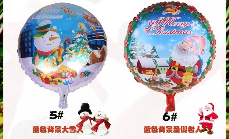 50 шт. 45 см* 45 см рождественские воздушные шары Детские украшения на день рождения надувные игрушки фольги баллоны с гелием Рождественский воздушный шарик