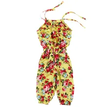 Летняя модная детская одежда Свитеры для девочек брюки для девочек одежда без рукавов для девочек спортивный костюм, штаны Детский комбинезон Комплекты Одежда для девочек 2 до 8 лет