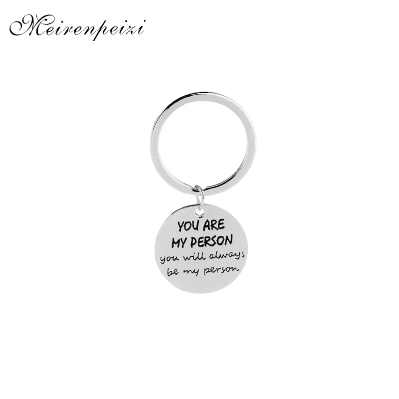 

Greys Anatomy key rings you are my person key chains you will always be my person keyring for lover wife car key finder backpack