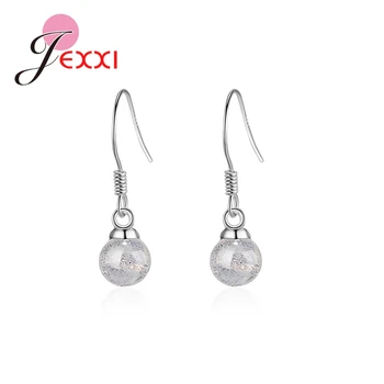 

Top Quality Simple Small Exquisite Fashion 925 Sterling Silver Drop Earrings For Men Women Engagement Gift Jewelry