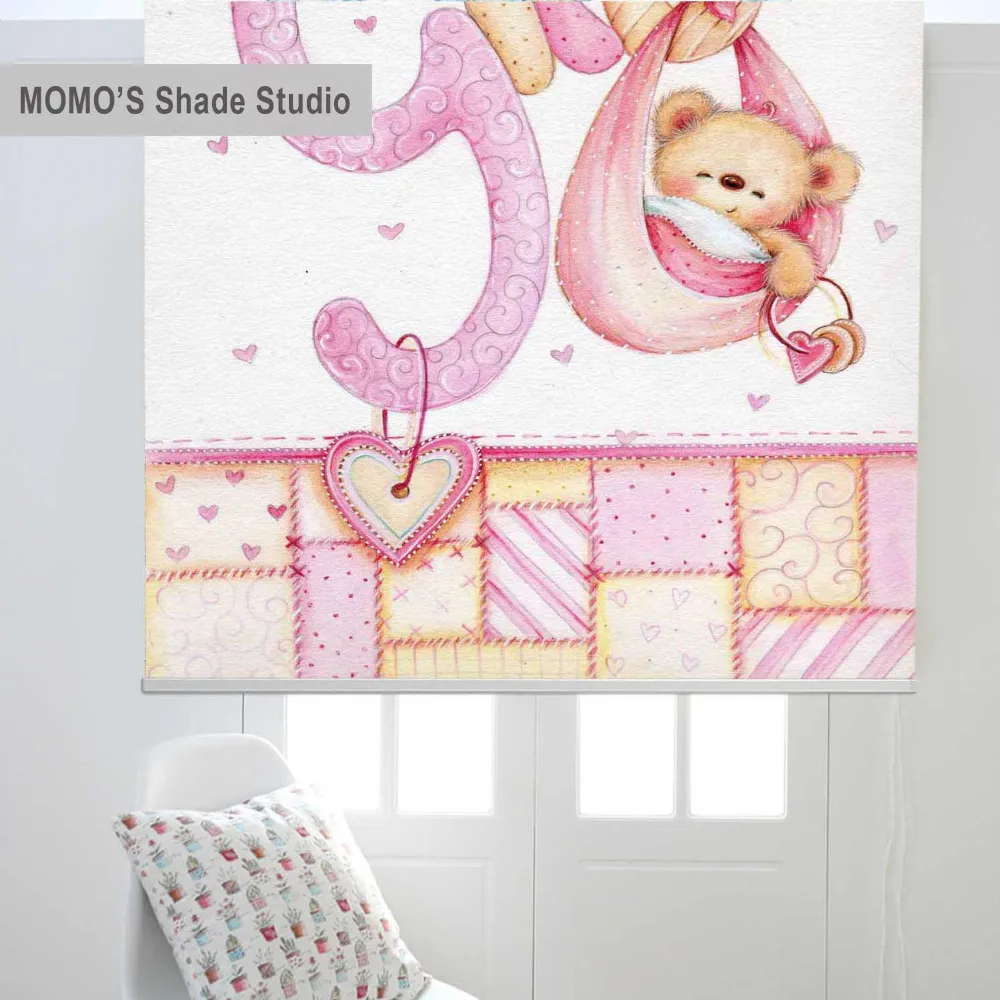 

MOMO Blackout Kids Window Curtains Roller Shades Blinds Shutter Thermal Insulated Fabric Custom Cartoon Baby,PRB set291-292