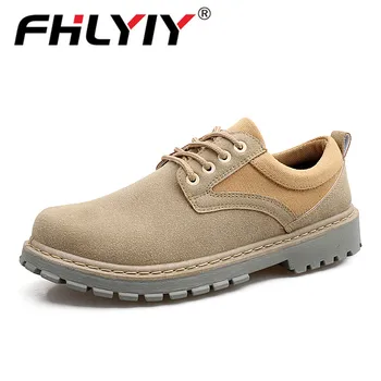 

New British men's Casual Shoes Breathable suede Leather lace up Shoes Fashion Brand Flats Shoes chaussure homme