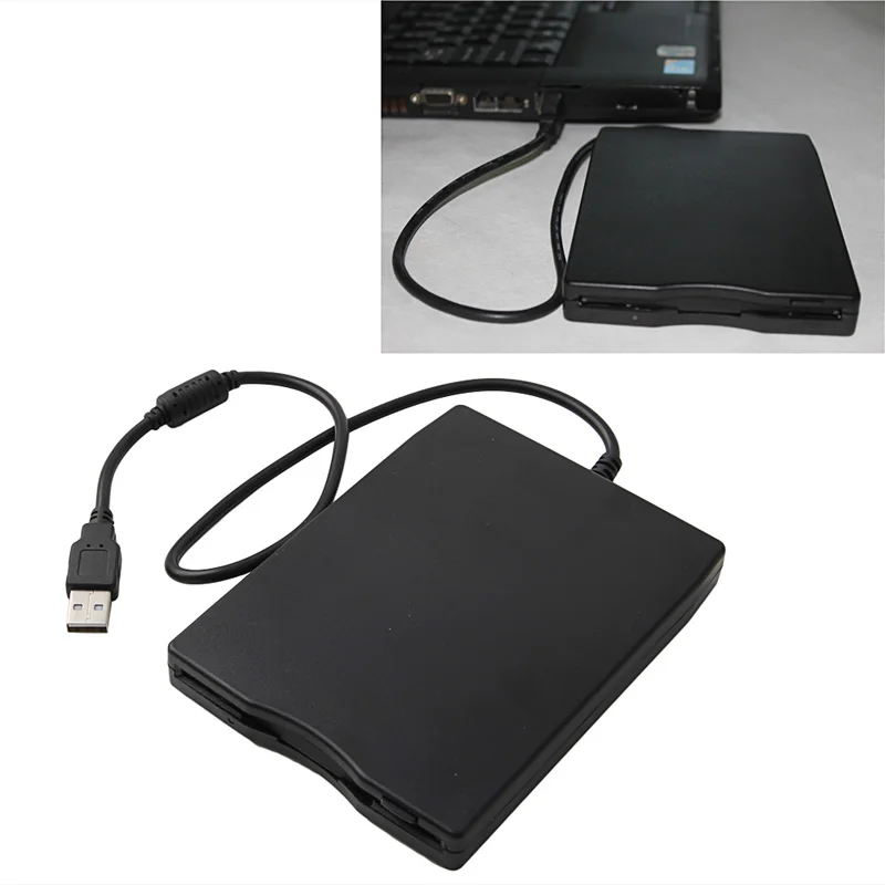

Portable External USB Floppy Disk Drive 1.44Mb 3.5" External Diskette FDD For Desktops and Laptops