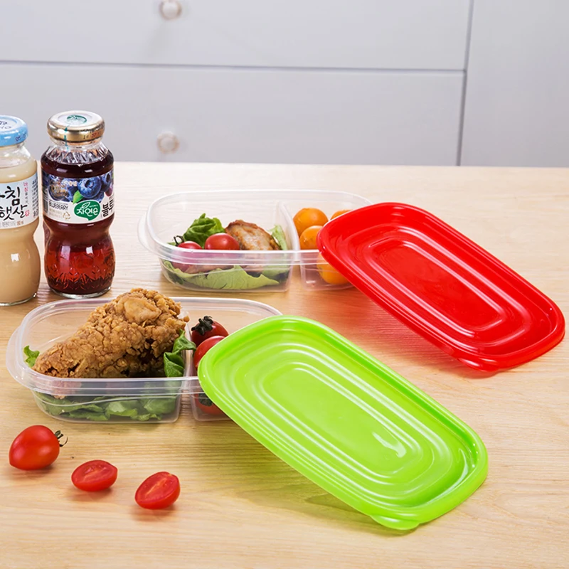 

Plastic Lunch Box Food Container Portable Kitchen Storage Organization Heated Student Kids Lunchbox Vegetable Fruit Rice Salad