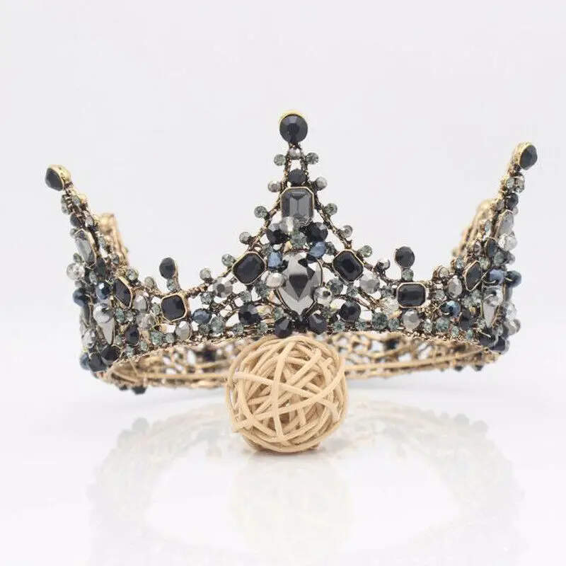 

2019 New Style Pure Color Tiaras Wedding Bridal Princess Crystal Rhinestone Hair Headband Crown Comb Tiara
