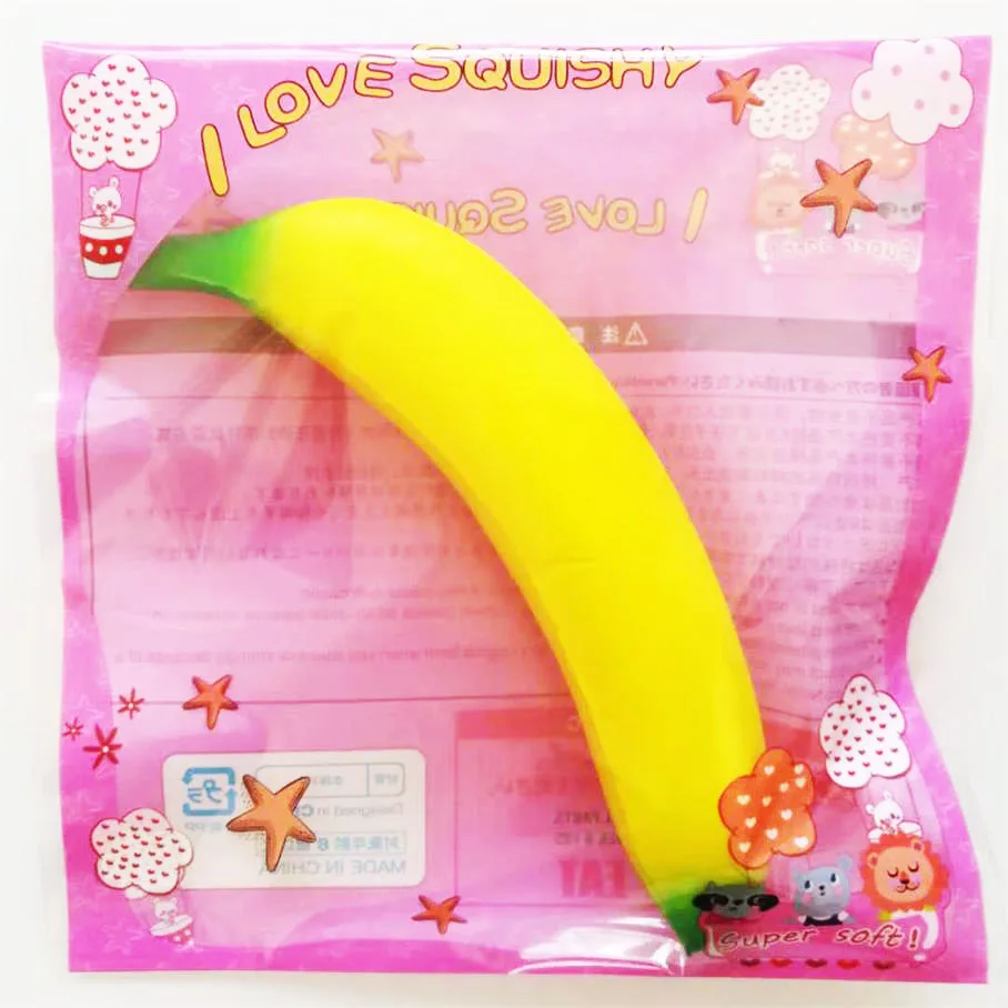 Милый банан мягкими супер замедлить рост Jumbo моделирование фрукты бретели для нижнего белья Мягкий крем Ароматические Снятие Стресса Squeeze игрушк