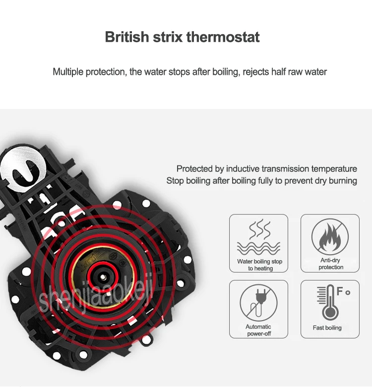 1 шт. 1.7L домашний электрический чайник автоматическое выключение Электрический чайник из нержавеющей стали чайник нагрева воды в 4-6 минут