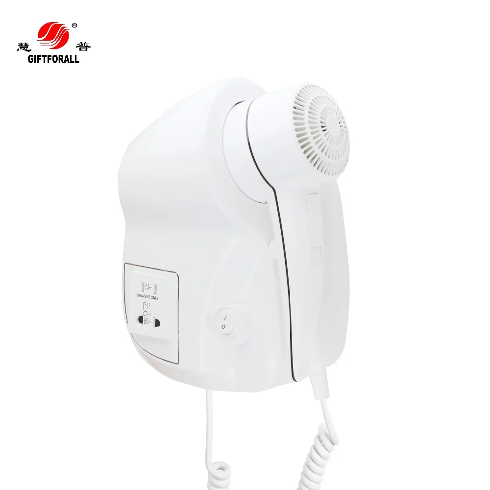 GIFTFORALL Hair dryer hot and cold Bathroom Hotel Home Hair Dryer Professional Styling Powerful Wall Mounted Portable D139
