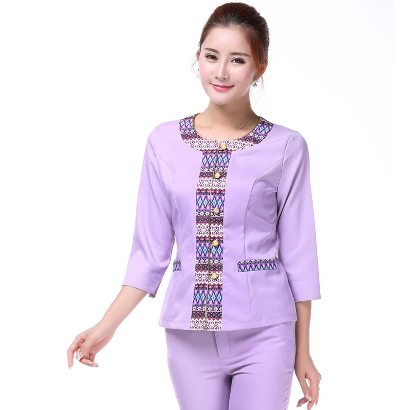 2016 pengiriman gratis elegan kecantikan seragam medis 