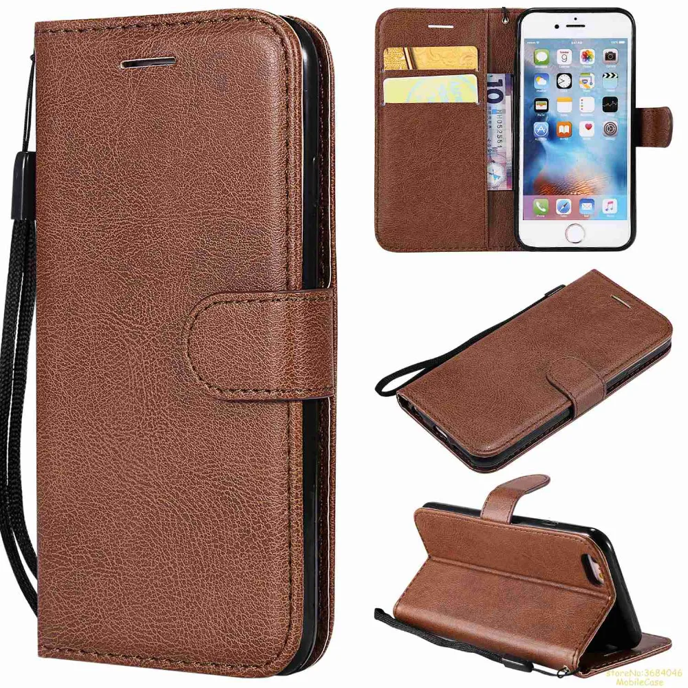 Goede Hoge Kwaliteit Flip PU Leather wallet Cover Voor Apple iphone 6 Vintage Retro case Met Card Slot Voor iphone 6 S Funda movil etui