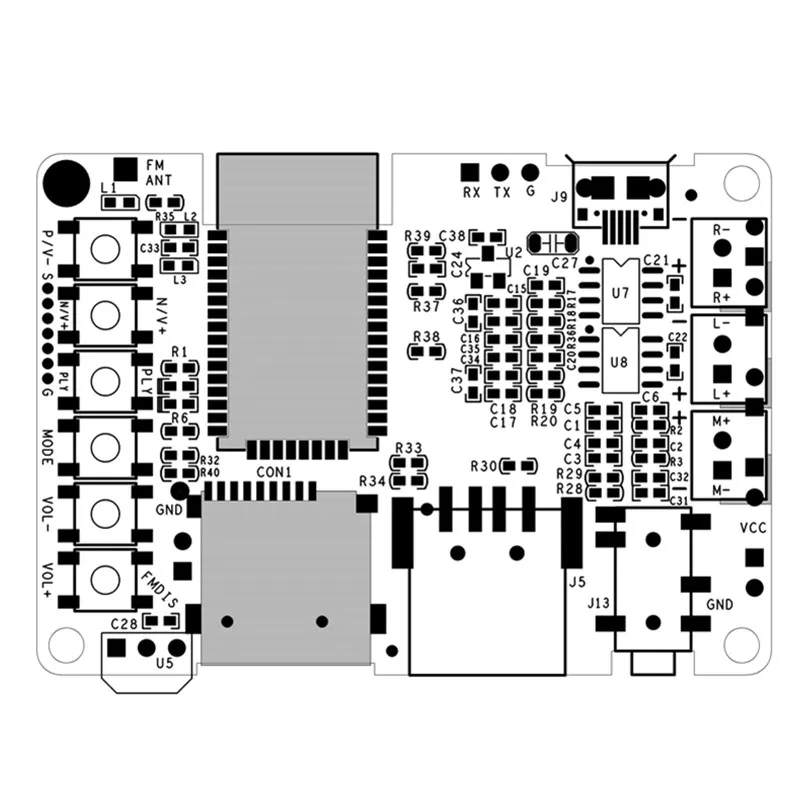 Двойной 3 Вт Bluetooth усилитель плата V4.1 стерео BK3254 Bluetooth модуль fm-радио/TF карта/U диск/USB к ttl