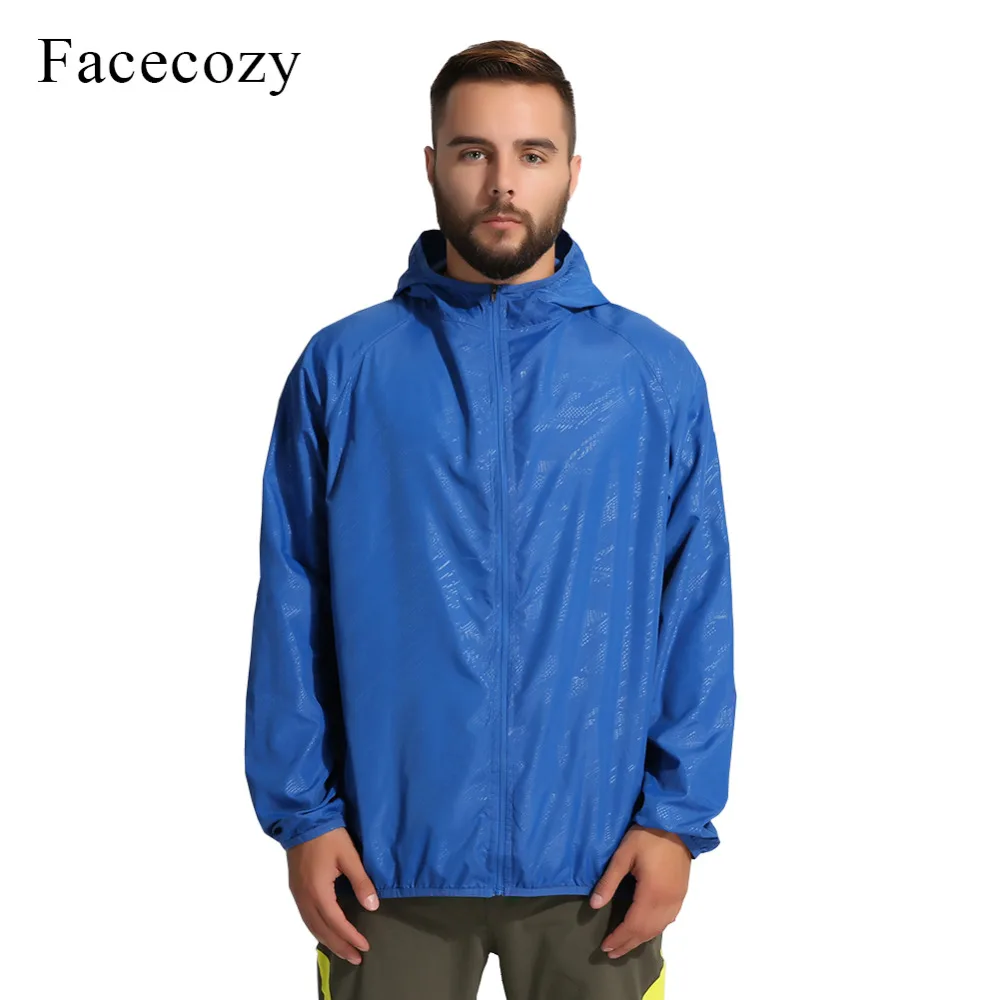 Facecozy Летняя мужская и женская уличная водостойкая кожаная куртка для рыбалки дышащая однотонная куртка анти-УФ быстросохнущая походная одежда - изображение