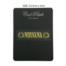 NIRVANA классический смайлик широкий логотип модная вышитая музыкальная группа Железный на и нашивка на одежду тяжелый металл Заказная заплата