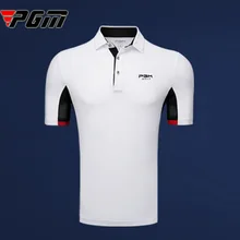 PGM/Новинка, Мужская футболка для тенниска, сетчатая, дышащая, свободная, джерси, с отложным воротником, короткая футболка для гольфа, белый, темно-синий, M, xxl