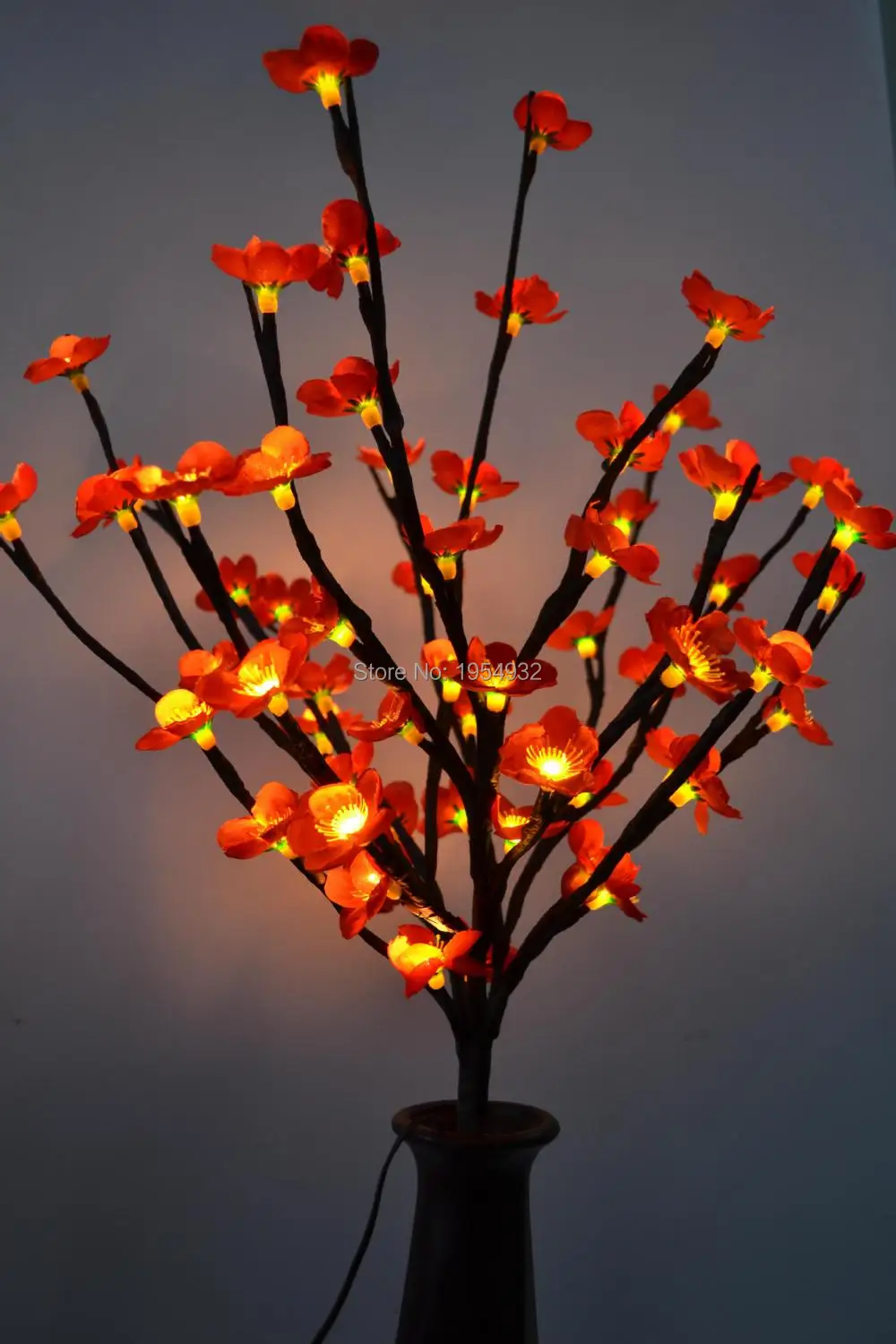 

LED Battery Blossom Branch Light 20" 60LED Warm White with Various Color Blossom Plum Flolwer Deocation Wedding table decoration