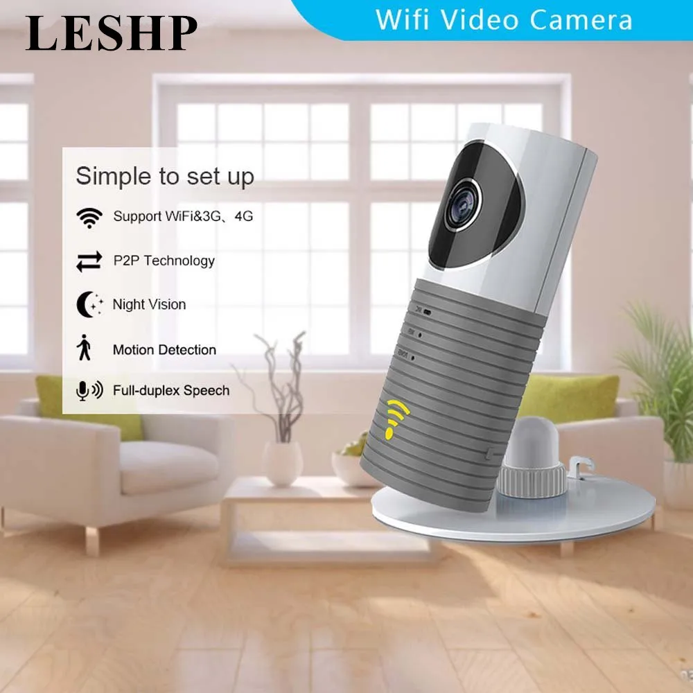 LESHP Wifi IP Camera 720P HD Smart Wireless Security Camera P2P 3.6mm Baby Pet Monitor Infrared Night Vision Home Serveillance