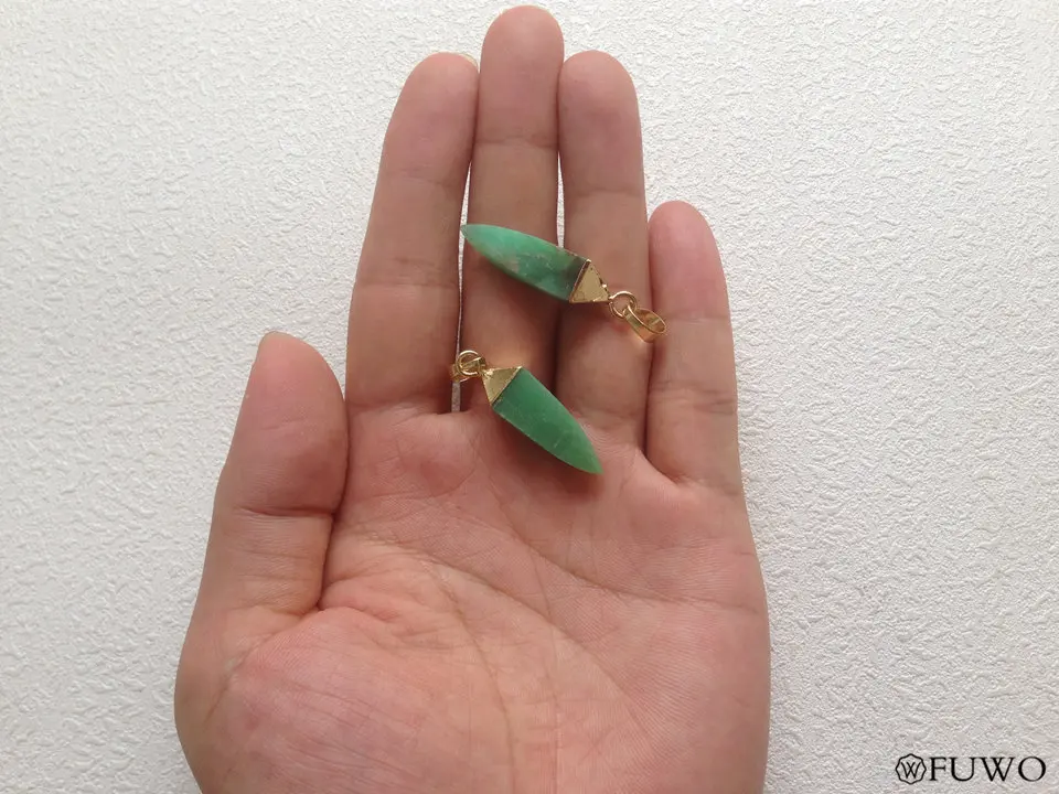 Chrysoprase Point Pendant 12