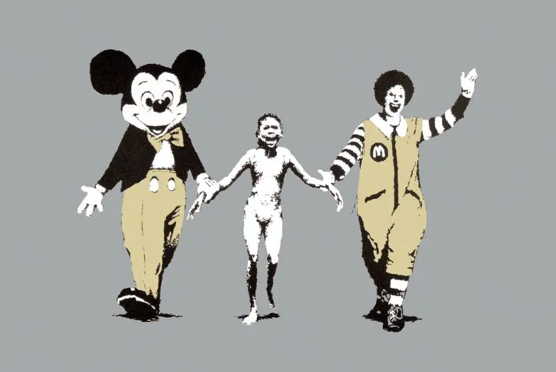 Banksy граффити холст картины уличное искусство печать стены Марио плакат ПОП девушка шар картина для гостиной декоративные Unframe - Цвет: BK040