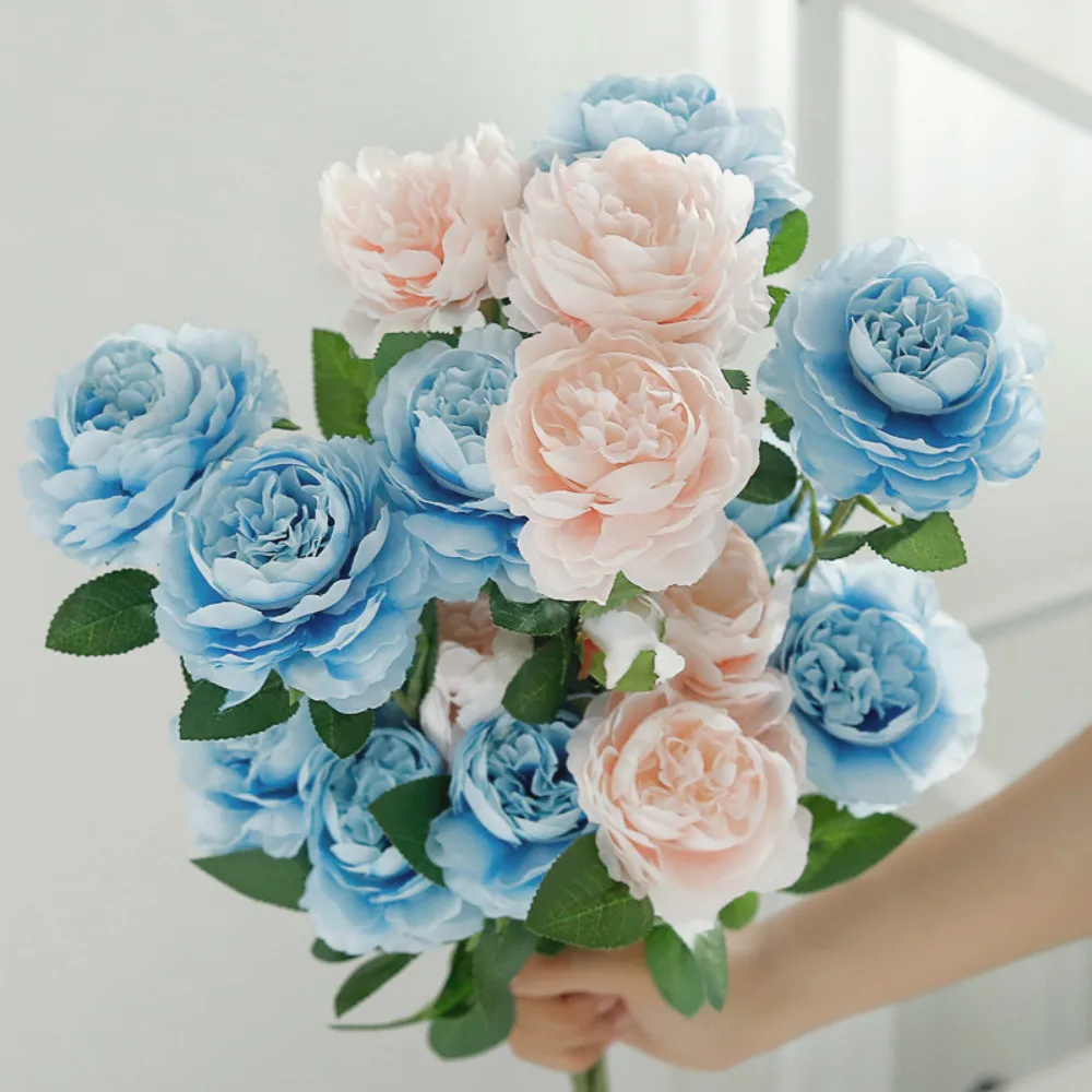 5Pcs Artificial Rose Wedding Flower Fake Flower Decoration Simulation