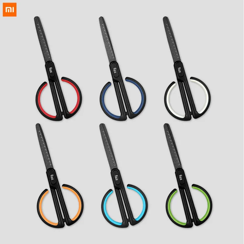 

Xiaomi Mijia Youpin Fizz Teflon Scissors Scale Mark Safe Rounded Cutter Head Fluorine Coating Process Office Stationery Scissors