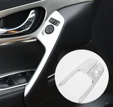 ACCESSORI MISURA PER NISSAN QASHQAI 2014 2015 2016 CHROME INTERNI PORTE E FINESTRE INTERRUTTORE SUL PANNELLO di COPERTURA DELLA MANIGLIA TRIM LUNETTA CONTORNO