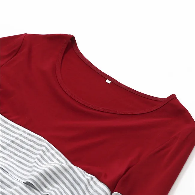 Для женщин Одежда для беременных Костюмы футболка для кормления грудью кормящих топы в полоску футболка с короткими рукавами фот для