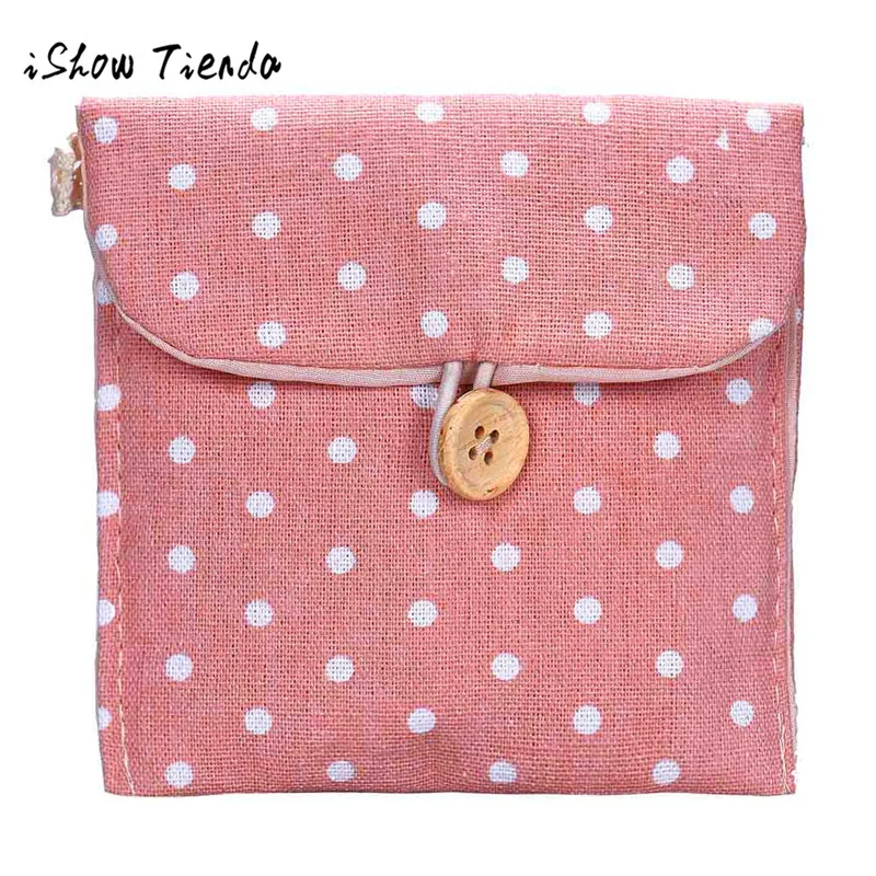 

Sanitary Towel Bag Storage Female Hygiene Girl Cotton Diaper Sanitary Napkin Package Organizer 1pc 5colors 12.5*12 cm