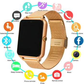 

GIAUSA Smart Watch Bluetooth Wrist Smartwatch Support Sim TF Card Android&IOS Watch Multi-languages PK S8 Z60