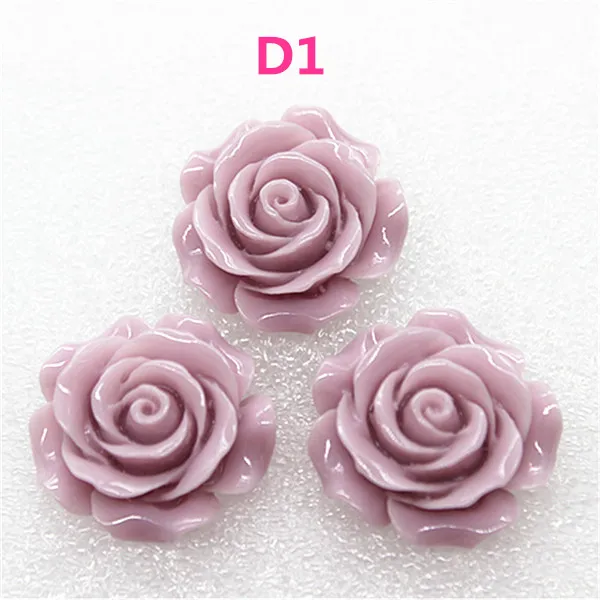 10pcs 28mm Resin Camellia Flower Flatback Cabochon DIY Scrapbooking Decorative Craft Making,15 Colors to Choose 