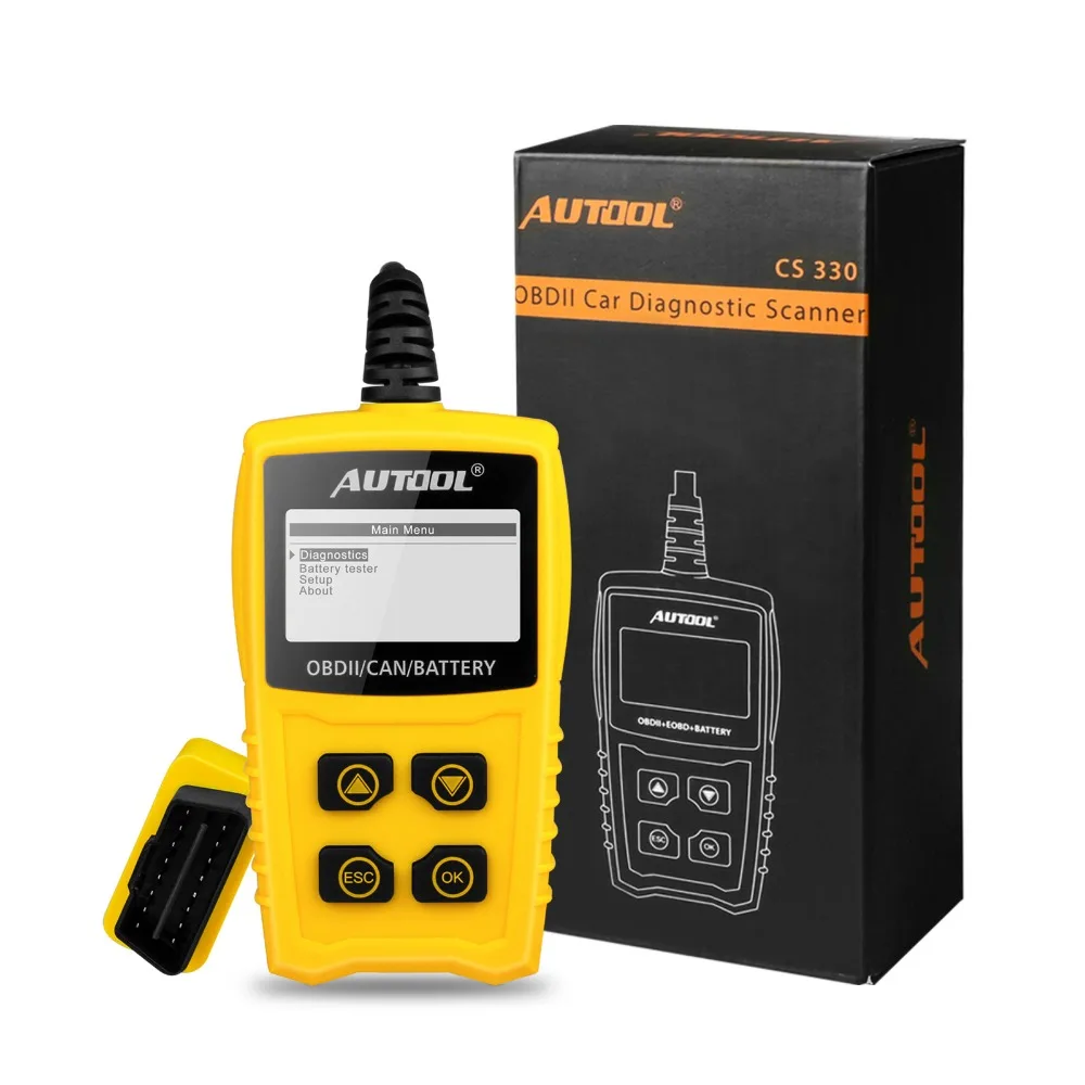 AUTOOL CS330 OBD Автосканер автомобильный считыватель кода obdii 12 V Диагностика