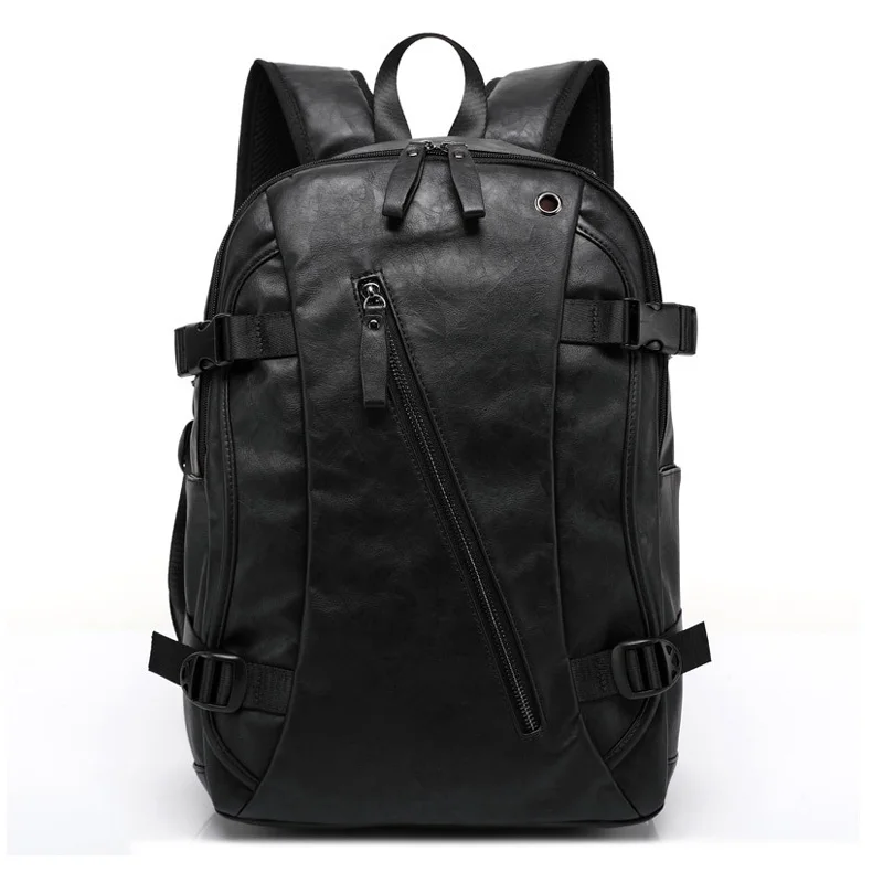 La magia de la Unión de los hombres de cuero Mochila De Cuero casuales de los hombres de Mochila y bolsas de viaje Universidad Occidental estilo hombre Mochila zip