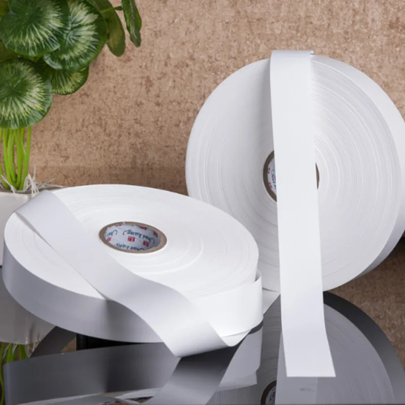 

1 Lot = 1 Roll(2.5 cm width * 200 meters length) Blank white care label nylon coated tape washing tag STOCK SALE