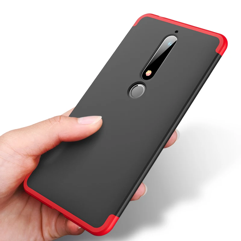 Для Nokia 6 2018 чехол 360 полная Защита сумка оболочка 3 в 1 s для роскошный Ультратонкий