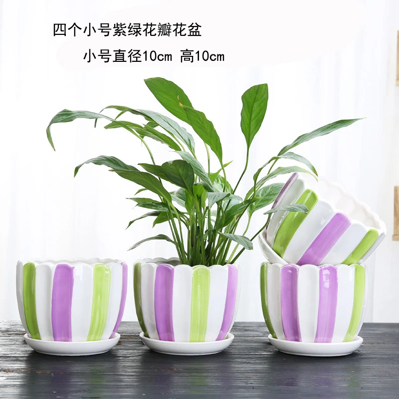 Succulent flower pot ceramic price plastic simple meat plant creative small flowerpot no | Дом и сад