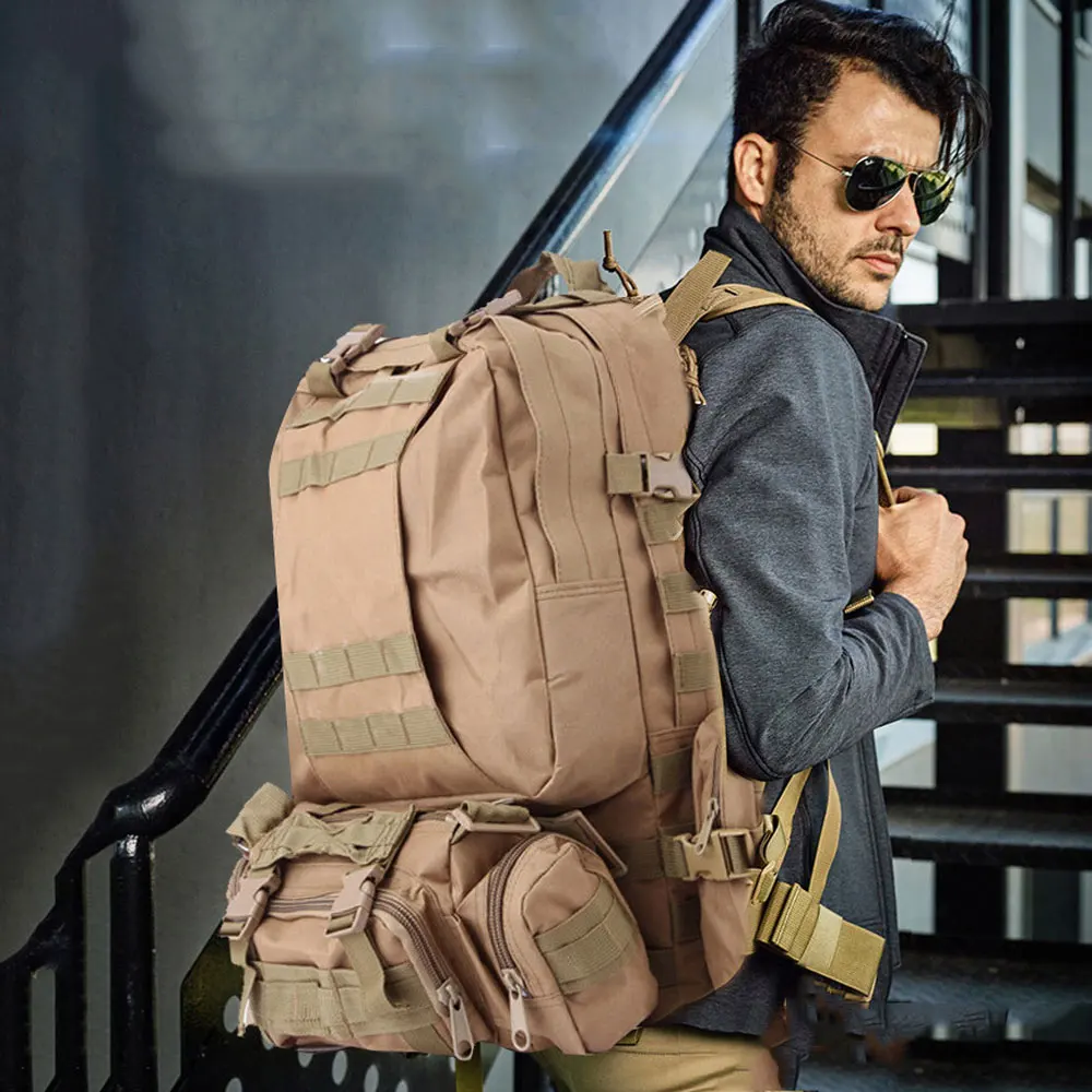 

Outlife 55L Outdoor Backpack Molle Military Tactical Backpack Rucksack Sports Bag Waterproof Camping Hiking Backpack For Travel