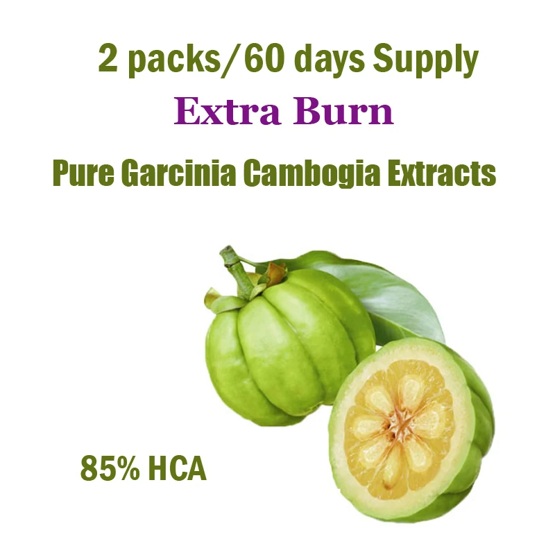 Pure Garcinia cambogia extract 85% HCA weight loss effective Burn Fat Diet supplement 60 days supply  2 Packs
