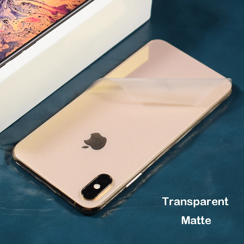 Transparent 3D Carbon Fiber Soft Film For iPhone XS MAX XR XS Clear Matte Drawing Phone Back Film For iPhone X 8 Plus Sticker (2)