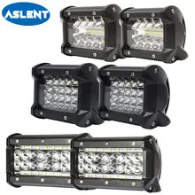 Buy Aslent  4'' 60W 72W 5 inch 84W Spot Beam LED Work Light Bar Offroad Driving Lamp 12v 24v Trucks SUV ATV 4x4 4WD Working Lights Free Shipping