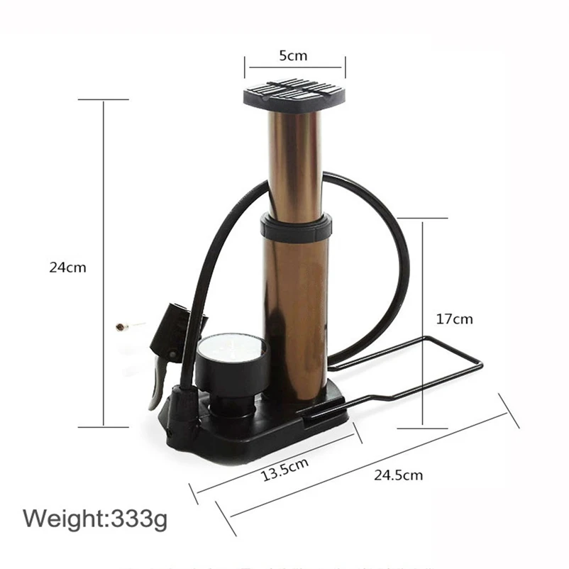 120 Psi High Pressure MTB Bicycle Pump Portable Pump With Pressure Gauge Accessories MTB Road Bike Pump Cycling Pump #FS#4JU31 (3)