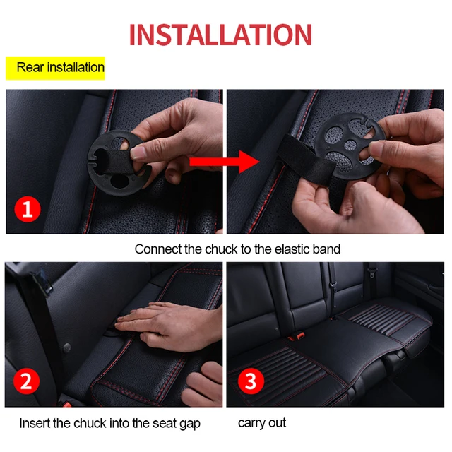 SEAMETAL PU Leather Car Seat Cover Universal Vehicle Seat Cushion Anti Slip Chair Protector Mat Waterproof Sweatproof Surface 6